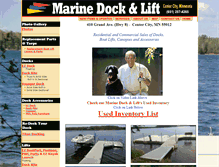 Tablet Screenshot of marinedocklift.com